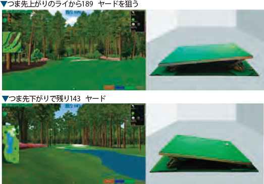 自動傾斜台（Golf Swing Better Stingray）の設置事例